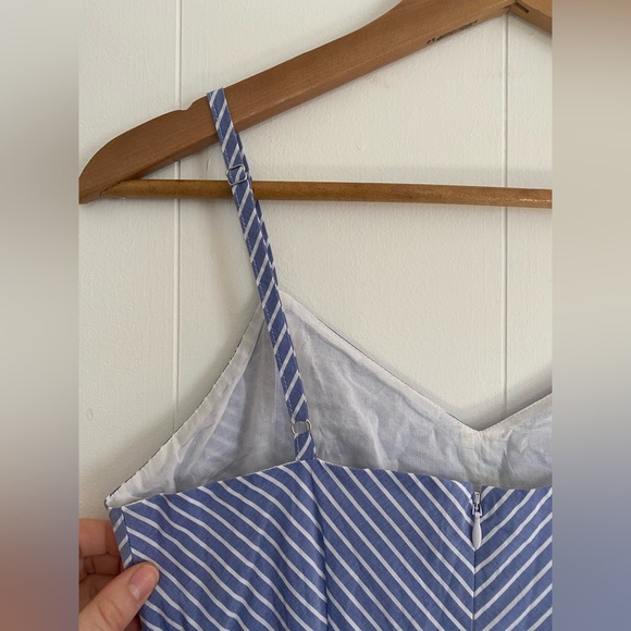 LOFT Blue and White Striped Maxi Dress - Picture 5 of 9